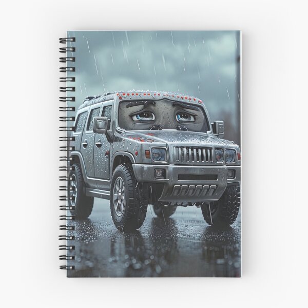 Item preview, Sad Hummer SUV Cartoon Print – Felia Art from Cyber Lemon Collection designed and sold by Felia001.
