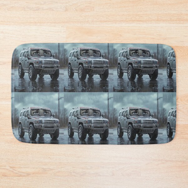 Item preview, Sad Hummer SUV Cartoon Print – Felia Art from Cyber Lemon Collection designed and sold by Felia001.