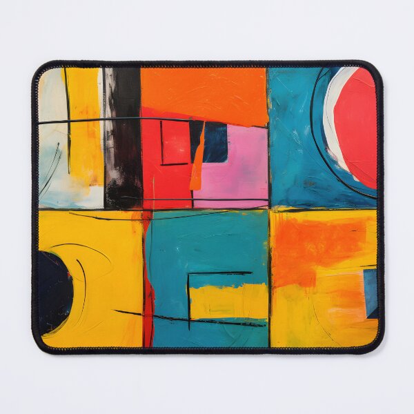 Item preview, Bold Geometry in Motion - Vibrant Circles, Rectangles, and Lines Creating Dynamic Visual Rhythm designed and sold by OlfactoART Studio.