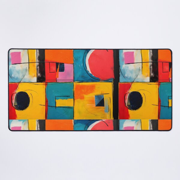 Item preview, Bold Geometry in Motion - Vibrant Circles, Rectangles, and Lines Creating Dynamic Visual Rhythm designed and sold by OlfactoART Studio.
