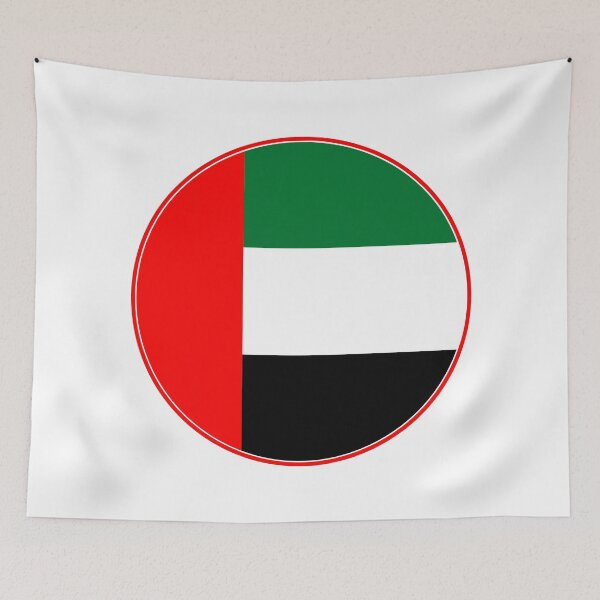 Item preview, UAE Flag Circle Red Green Black White designed and sold by NTGUILTY.