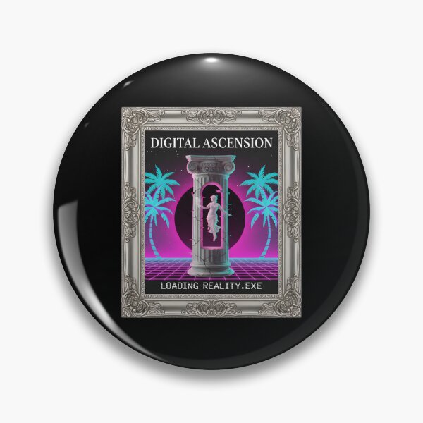 Item preview, Digital Ascension: Loading Reality Vaporwave Statue Portal designed and sold by DailyVibesMerch.