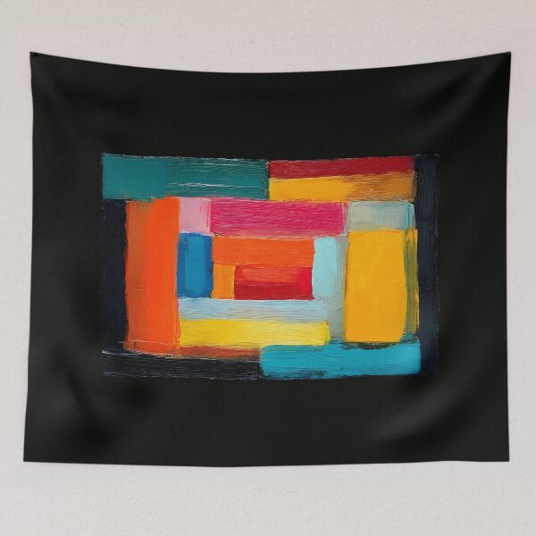 Item preview, Layered Geometry of Color - Bold Rectangles in a Striking Abstract Composition designed and sold by OlfactoART Studio.
