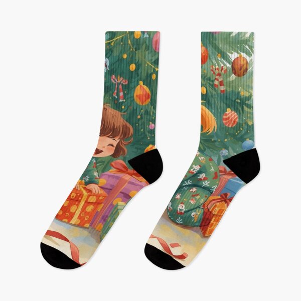 Item preview, Joyful Christmas Morning with Kids and Gifts designed and sold by YAM716.