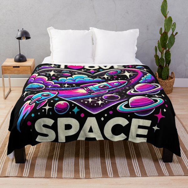 Item preview, Retro Neon I Love Space Rocket Design for Sci-Fi Fans. designed and sold by The-T-In-Retro.