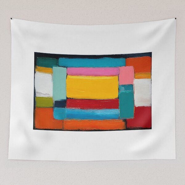 Item preview, Vibrant Geometry in Motion - Bold Rectangular Pattern with Rich Textures and Dynamic Color designed and sold by OlfactoART Studio.