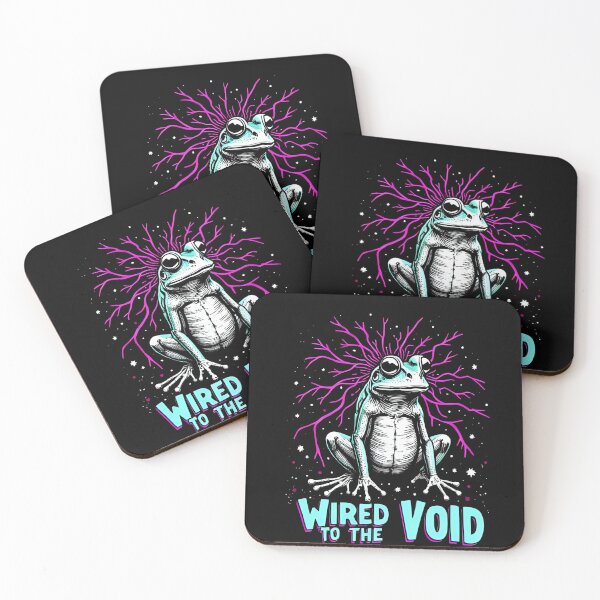 Item preview, Wired to the Void – Cartoon Frog & Surreal Chaos Graphic designed and sold by LowBatteryHQ.