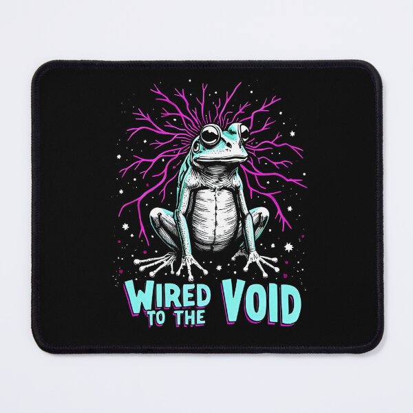 Item preview, Wired to the Void – Cartoon Frog & Surreal Chaos Graphic designed and sold by LowBatteryHQ.