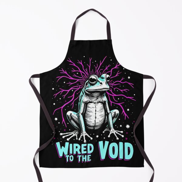 Item preview, Wired to the Void – Cartoon Frog & Surreal Chaos Graphic designed and sold by LowBatteryHQ.