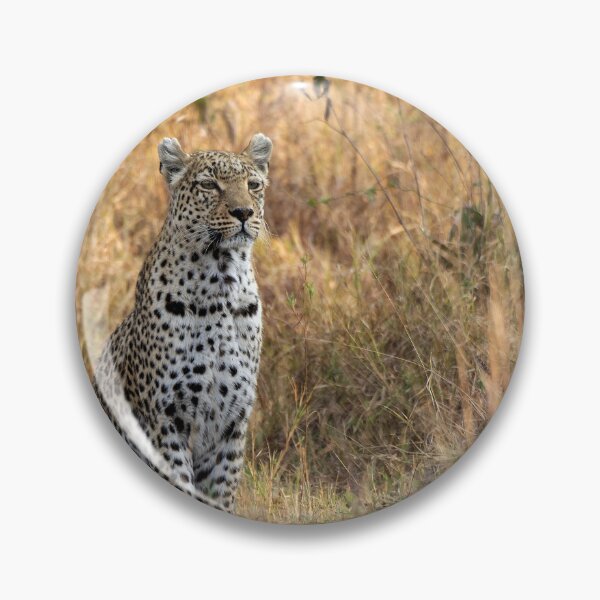 Item preview, Sentinel of the Savanna — Leopard in Golden Grass designed and sold by DavideAntoniani.