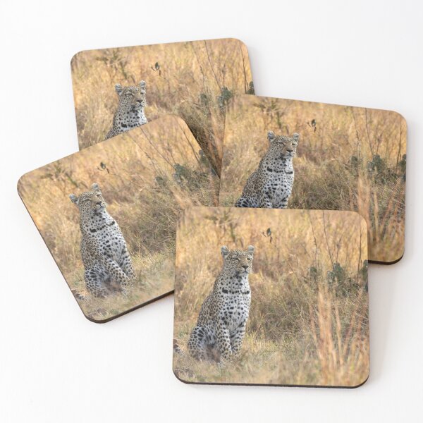 Item preview, Sentinel of the Savanna — Leopard in Golden Grass designed and sold by DavideAntoniani.