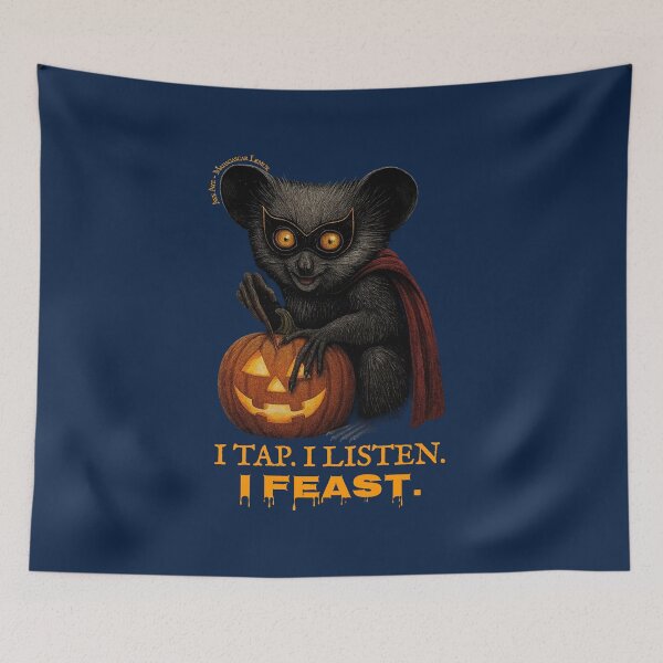 Item preview, I TAP. I LISTEN. I FEAST.  Aye Aye - Madagascar Lemur designed and sold by Pawethic Prints Studio.