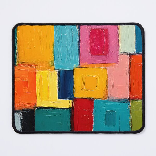 Item preview, Dynamic Geometry of Color - Vibrant Overlapping Rectangles in a Bold Abstract Composition designed and sold by OlfactoART Studio.