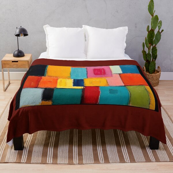 Item preview, Dynamic Geometry of Color - Vibrant Overlapping Rectangles in a Bold Abstract Composition designed and sold by OlfactoART Studio.