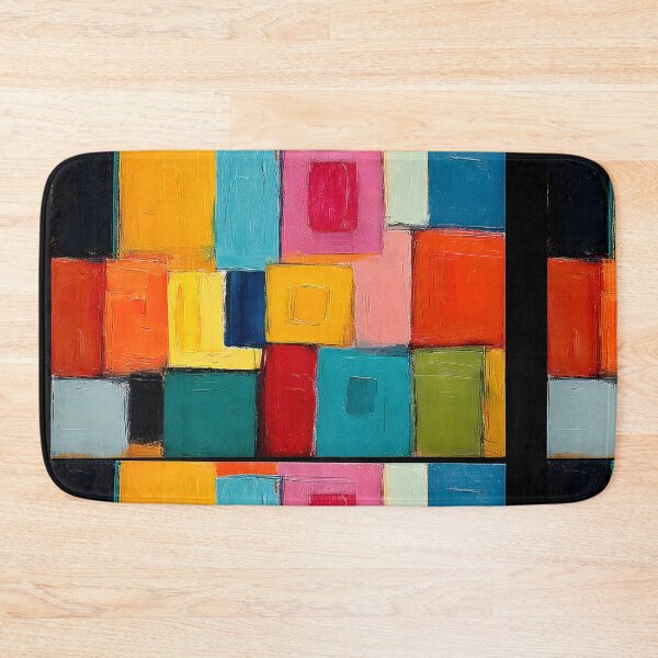 Item preview, Dynamic Geometry of Color - Vibrant Overlapping Rectangles in a Bold Abstract Composition designed and sold by OlfactoART Studio.