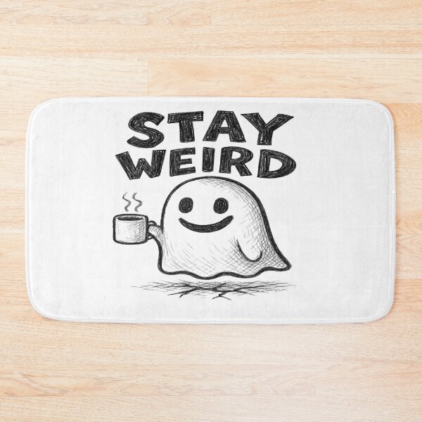 Item preview, Stay Weird – Hand-Drawn Coffee Ghost Sketch Design designed and sold by Even1990.