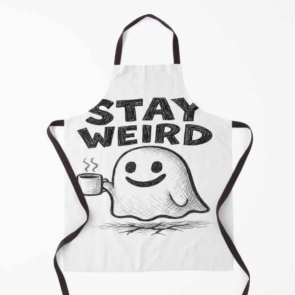 Item preview, Stay Weird – Hand-Drawn Coffee Ghost Sketch Design designed and sold by Even1990.