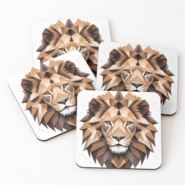 Item preview, Geometric Lion V3 | 3D Polygonal Portrait designed and sold by VIRALOOP.