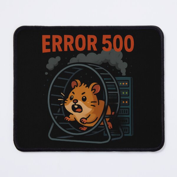 Item preview, Funny Error 500 Hamster on Fire Server Cartoon Design. designed and sold by The-T-In-Retro.