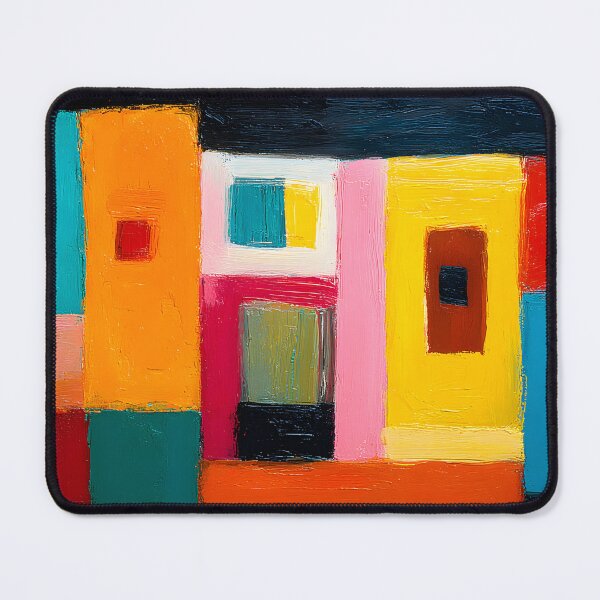 Item preview, Lively Geometry in Color - Vibrant Rectangular Blocks Creating Dynamic Movement and Balance designed and sold by OlfactoART Studio.
