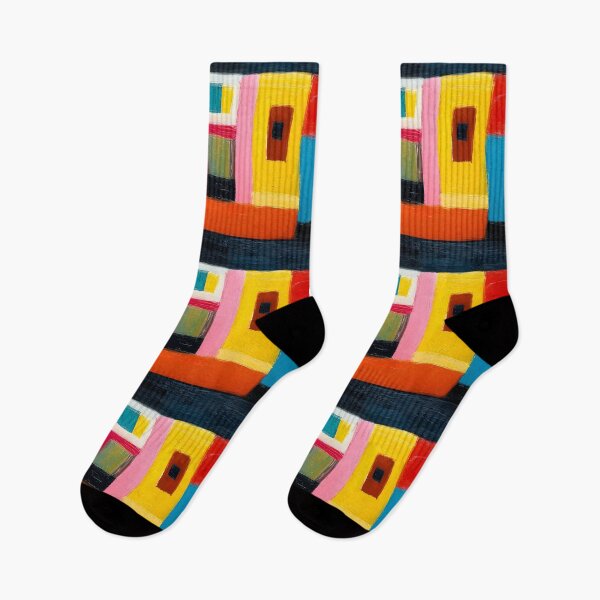Item preview, Lively Geometry in Color - Vibrant Rectangular Blocks Creating Dynamic Movement and Balance designed and sold by OlfactoART Studio.