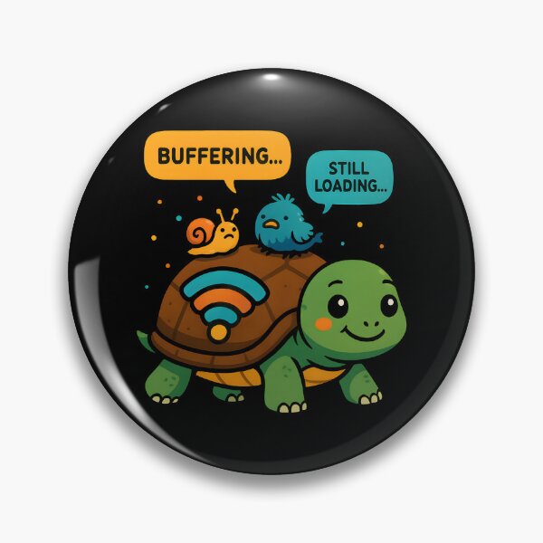 Item preview, Funny Buffering Turtle Internet Loading Cartoon Design. designed and sold by The-T-In-Retro.
