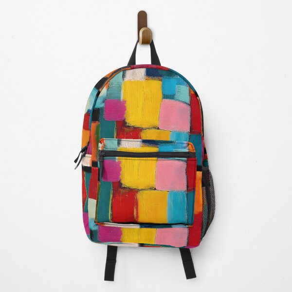 Item preview, Interlocking Harmony - Vibrant Squares and Rectangles in a Dynamic Blend of Warm and Cool Colors designed and sold by OlfactoART Studio.