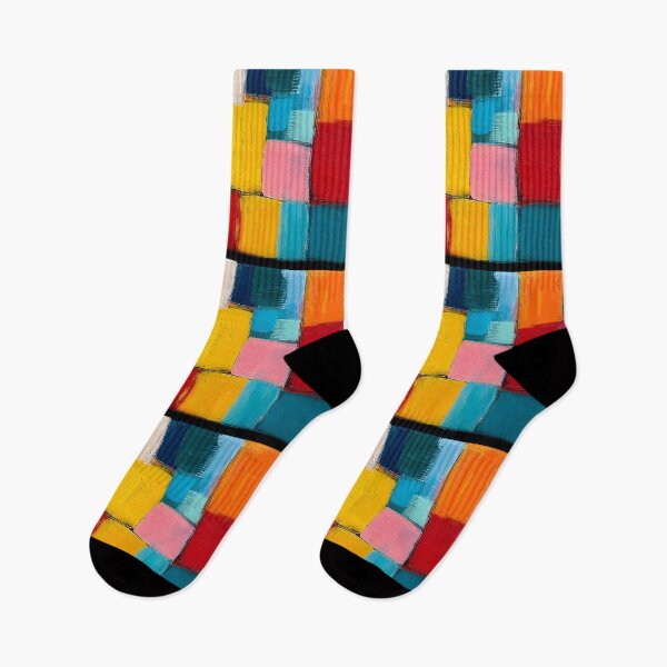 Item preview, Interlocking Harmony - Vibrant Squares and Rectangles in a Dynamic Blend of Warm and Cool Colors designed and sold by OlfactoART Studio.