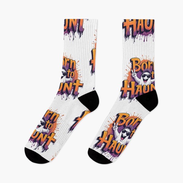 Item preview, Born to Haunt – Urban Spooky Brush Lettering Halloween T-Shirt designed and sold by relso.