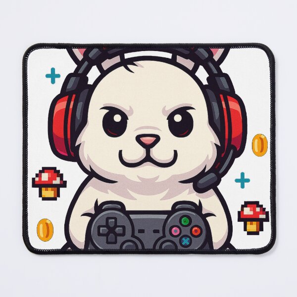 Item preview, Gamer Bunny - Console Gamer, Gaming Mascot Art designed and sold by E.D.CH designs..