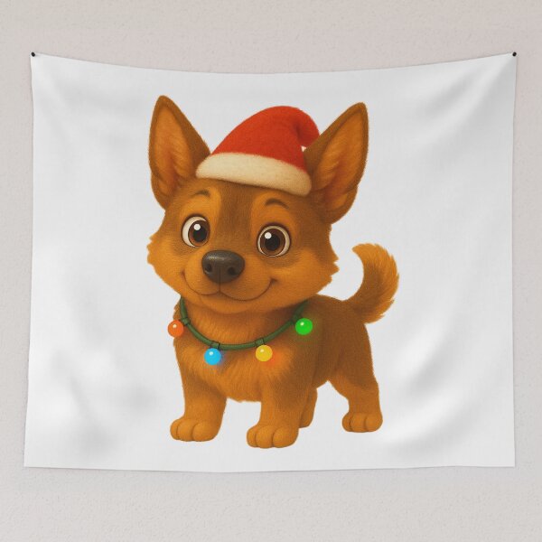Item preview, Christmas Australian Kelpie designed and sold by Sillytoe.