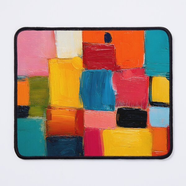Item preview, Bold Geometry in Color - Overlapping Rectangles and Squares in Vibrant Red, Blue, and Yellow designed and sold by OlfactoART Studio.