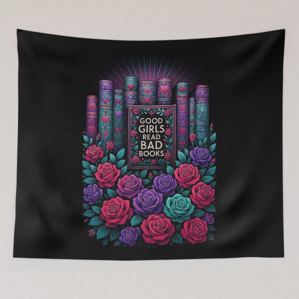 Item preview, Good Girls Read Bad Books Gothic Roses & Books Design designed and sold by Compass and a Camera.