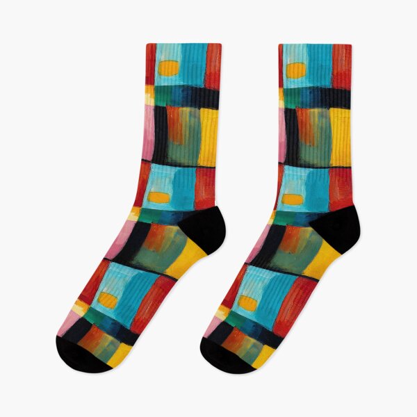 Item preview, Textured Vibrant Rectangles - Bold Red, Blue, and Yellow Shapes in a Dynamic Abstract Composition designed and sold by OlfactoART Studio.