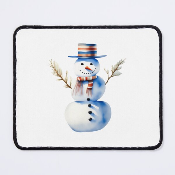 Item preview, Happy snowman in a stripey hat designed and sold by Woo-Mintz.