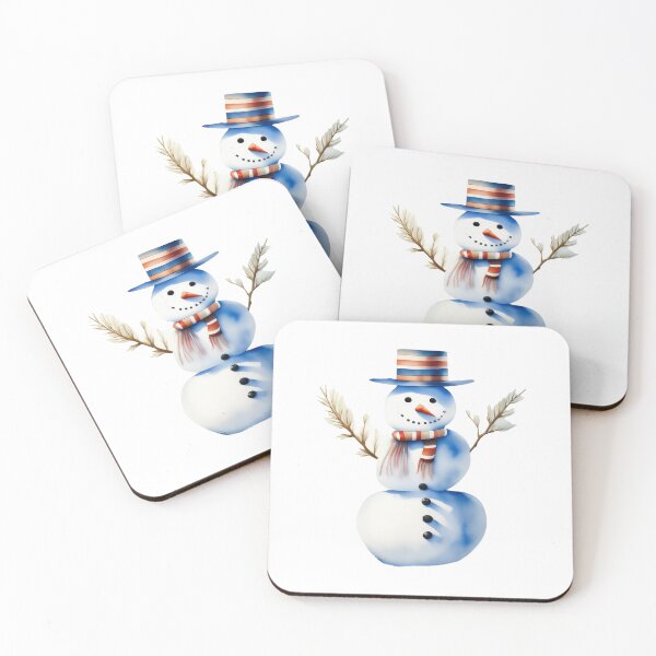 Item preview, Happy snowman in a stripey hat designed and sold by Woo-Mintz.