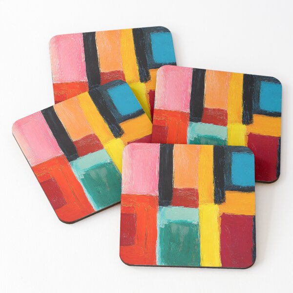 Item preview, Vivid Rectangular Geometry - Bold Colors and Dynamic Shapes Creating a Lively Visual Impact designed and sold by OlfactoART Studio.
