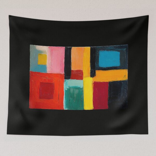 Item preview, Vivid Rectangular Geometry - Bold Colors and Dynamic Shapes Creating a Lively Visual Impact designed and sold by OlfactoART Studio.
