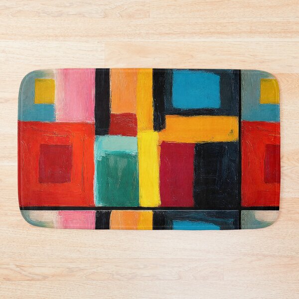 Item preview, Vivid Rectangular Geometry - Bold Colors and Dynamic Shapes Creating a Lively Visual Impact designed and sold by OlfactoART Studio.