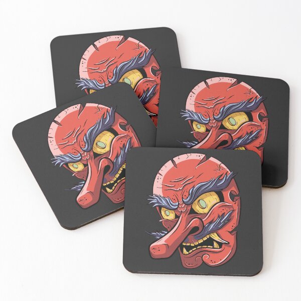 Item preview, Furious Red Tengu Mask with Intense Expression designed and sold by -DEEWOLF-.