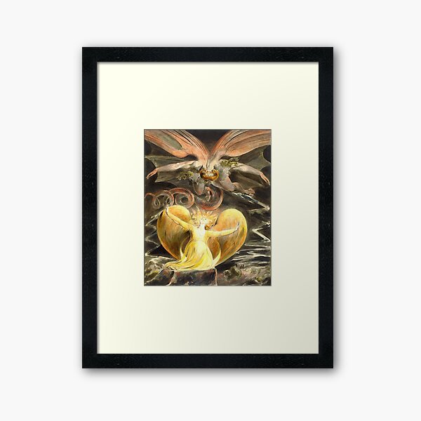 Item preview, HD The Big Red Dragon, (serie - number 1 of 4) by William Blake HIGH DEFINITION  (original colors) designed and sold by MINDTHECHERRY.
