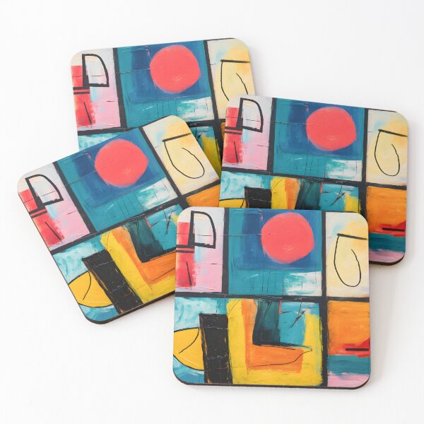 Item preview, Vibrant Abstract Design - Bold Color Sections Creating a Dynamic and Expressive Composition designed and sold by OlfactoART Studio.