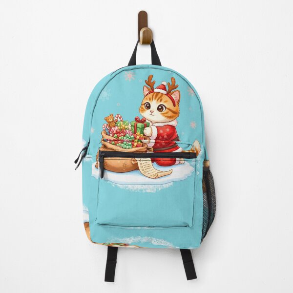 Item preview, Santa's Reindeer Cat Helper | Cute Ginger Kitten Checking the List designed and sold by E-SarnEdge.