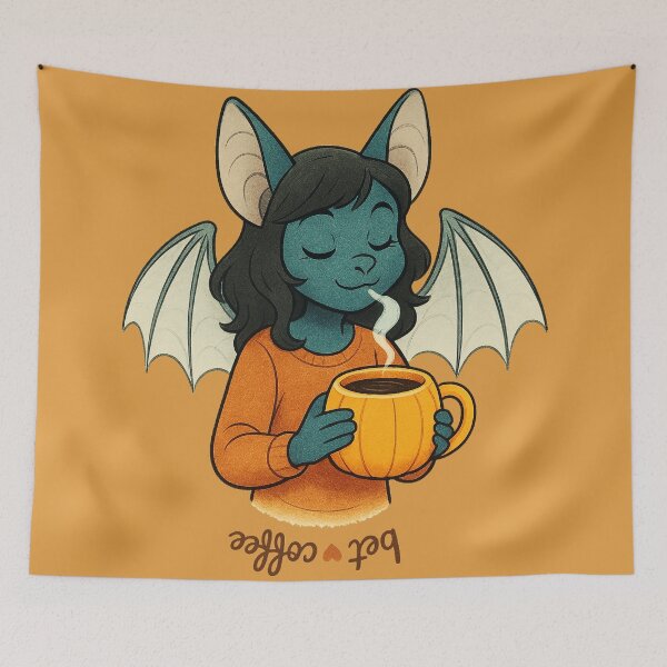 Item preview, "The bat loves coffee" designed and sold by Jani-art-world.