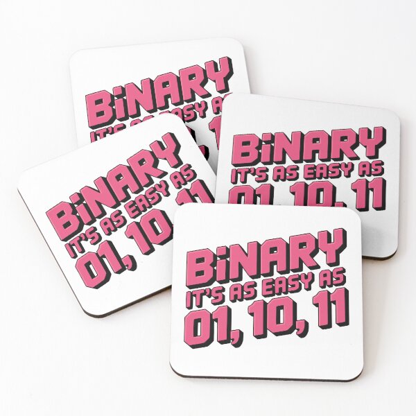 Item preview, Binary It's As Easy As 01 10 11 – Funny Programmer Geek Humor designed and sold by RogueDroid.