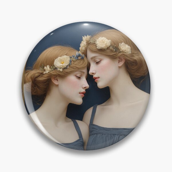 Item preview, Ethereal Sisters - Romantic Pre-Raphaelite Style Portrait designed and sold by JackrabbitPub.