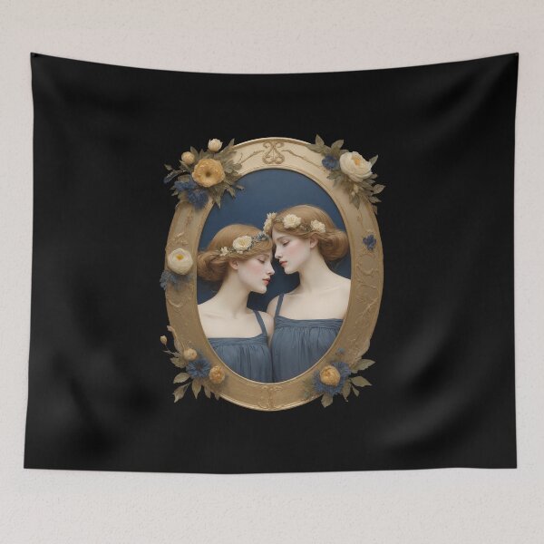 Item preview, Ethereal Sisters - Romantic Pre-Raphaelite Style Portrait designed and sold by JackrabbitPub.