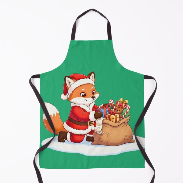 Item preview, Santa's Fox Helper | Cute Fox in Santa Suit Packing a Sack of Toys designed and sold by E-SarnEdge.