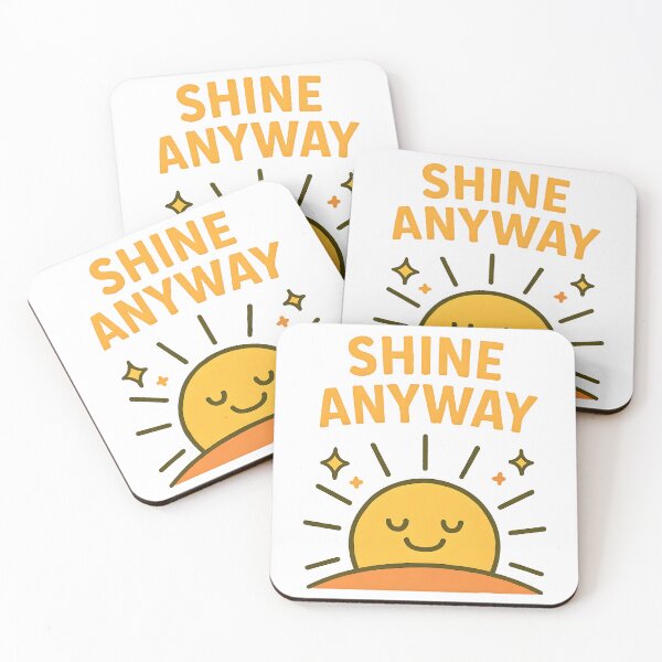 Item preview, Shine Anyway Smiling Sun Motivational Graphic. designed and sold by The-T-In-Retro.