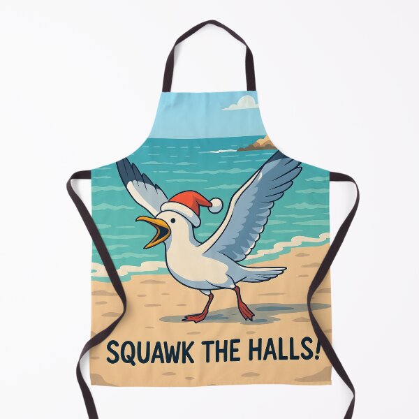 Item preview, Squawk The Halls - Funny Christmas Seagull - Christmas Parody designed and sold by White-Camel.
